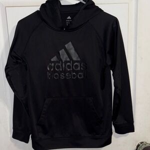 Adidas Black Hoodie with Baseball Logo